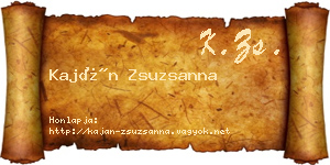 Kaján Zsuzsanna névjegykártya