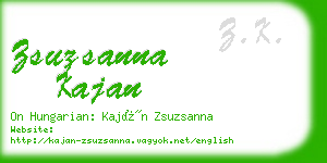 zsuzsanna kajan business card